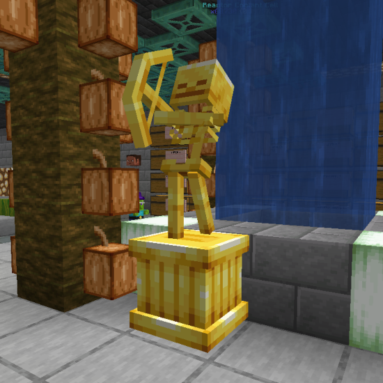 Golden Skeleton Statue