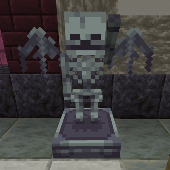 Winged Skeleton Statue (Left)