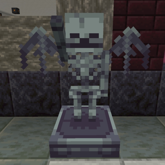 Winged Skeleton Statue (Right)