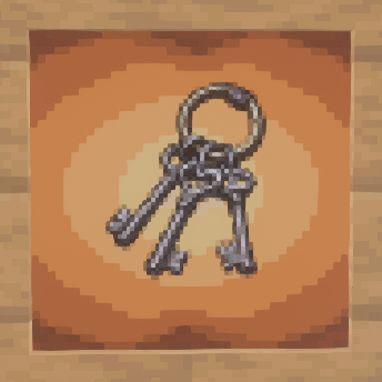 Ancient Brass Keyring