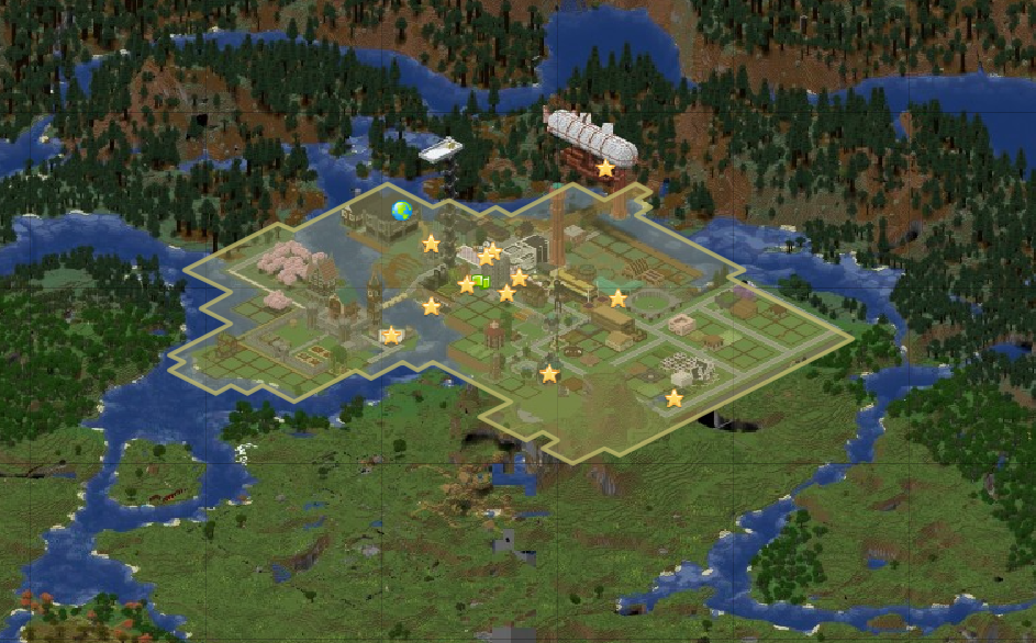 Towns and settlements on Blockhead Odyssey